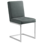 SCHWINGSTUHL  Lederauswahl, Stoffauswahl, Typenauswahl Mikrofaser  - Edelstahlfarben/Dunkelgrau, Design, Textil/Metall (45/91/58cm) - Moderano