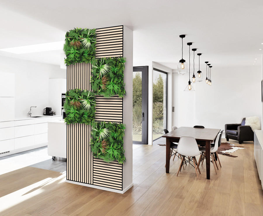 AKUSTIKPANEEL Modular Wall System Design Flora 52/52/5 cm  - Grün, MODERN, Kunststoff (52/52/5cm) - Jangal