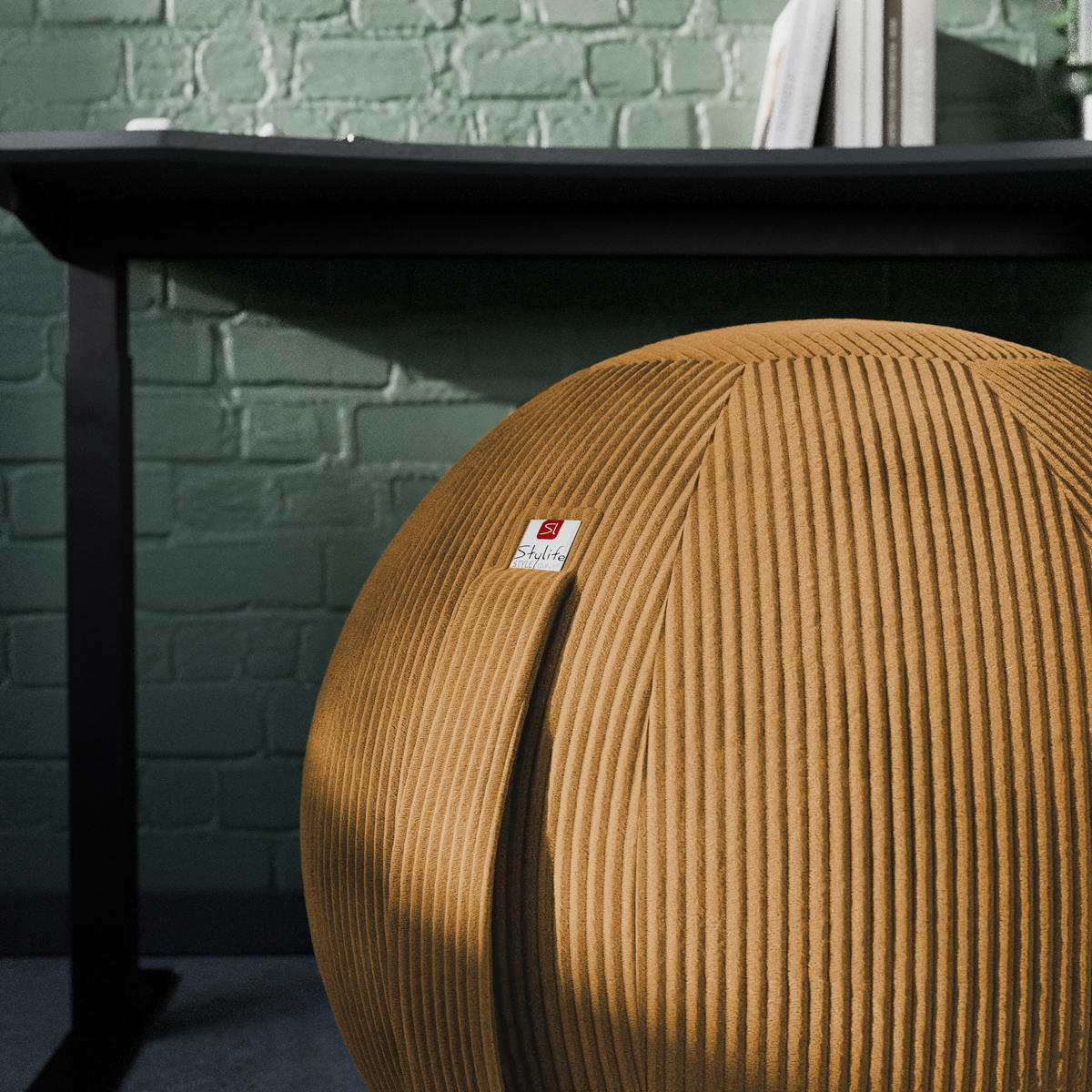 SITZBALL - Gelb, Design, Textil (65cm) - Stylife