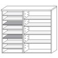 SCHUHSCHRANK 141/129/35 cm  - Chromfarben/Eichefarben, Design, Holz/Holzwerkstoff (141/129/35cm) - Moderano