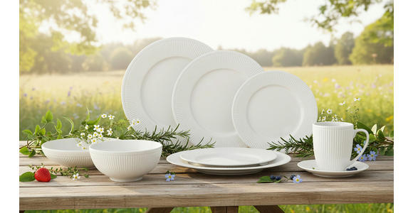 KOMBISERVICE NELE 24-teilig  - Weiß, KONVENTIONELL, Keramik - Landscape