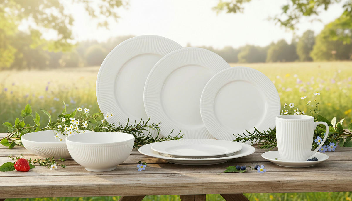 KOMBI SERVIS    24-dijelni   NELE  - bijela, Konvencionalno, keramika - Landscape