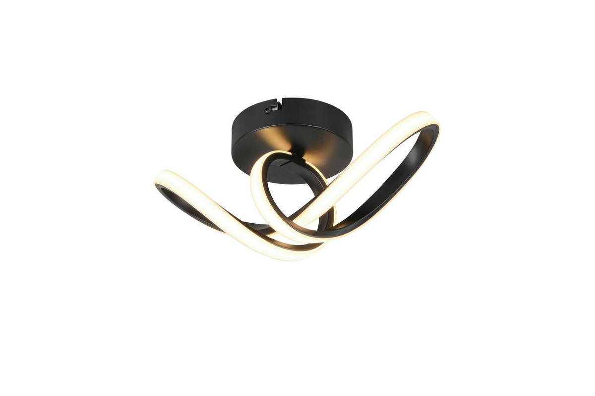 PLAFONIERĂ CU LED - negru, Design, metal (28,0cm)