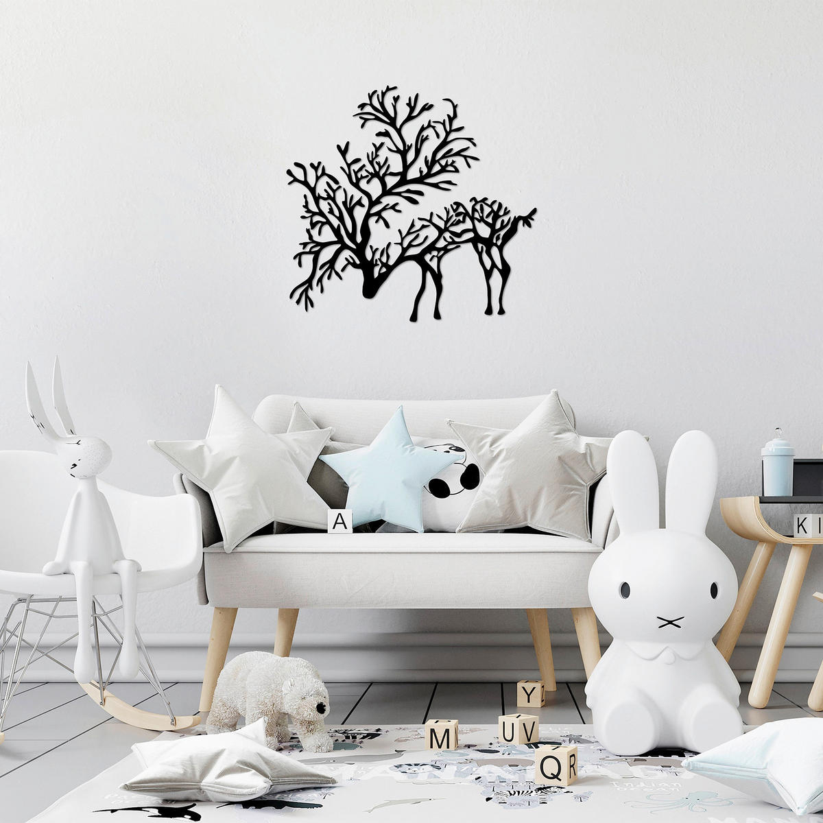 METALLBILD Schwarz 66/70 cm  - Schwarz, Basics, Metall (66/70cm) - X-Mas