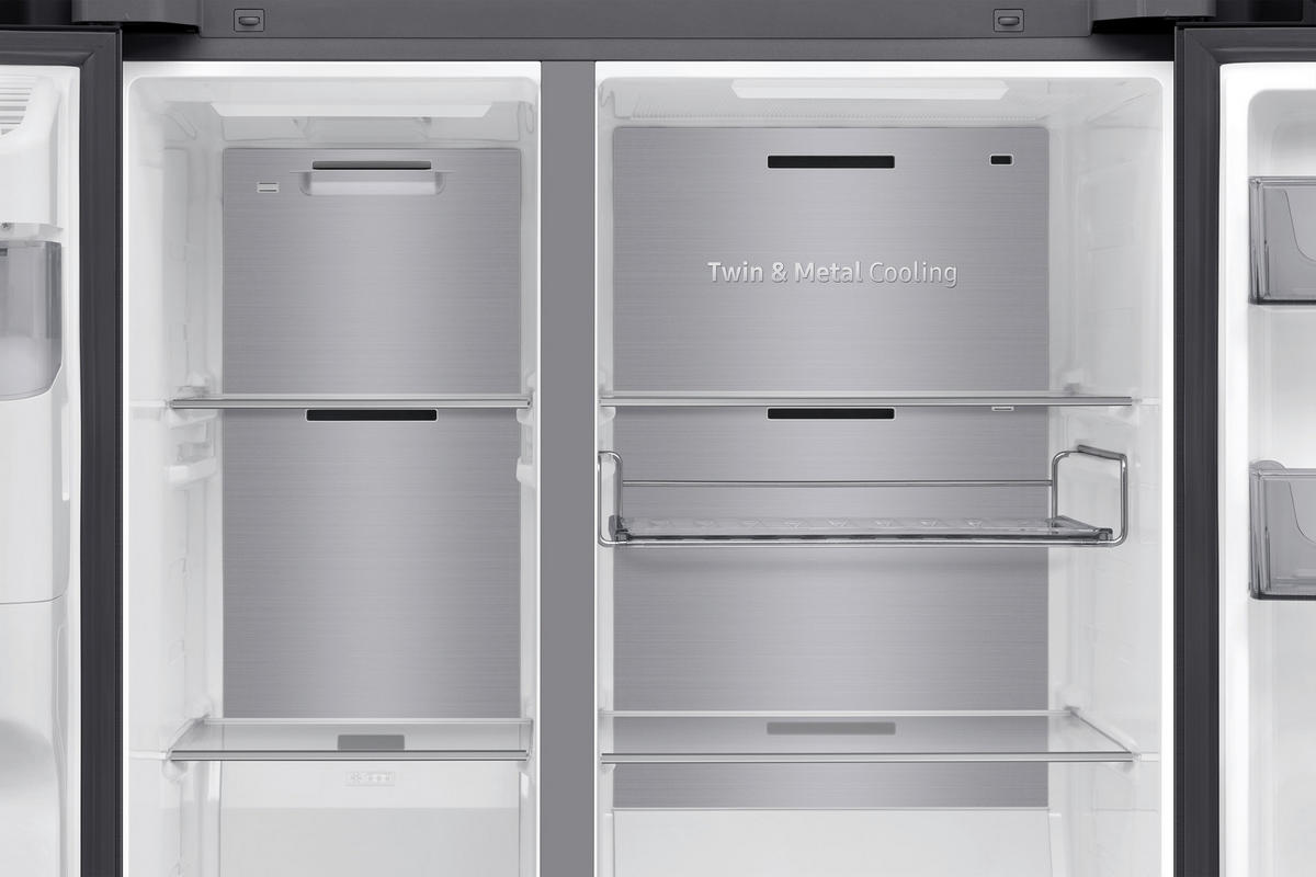 SIDE-BY-SIDE 91,2/178/72,6 cm RS80F67KCFEF  - Schwarz, Basics, Glas/Kunststoff (91,2/178/72,6cm) - Samsung