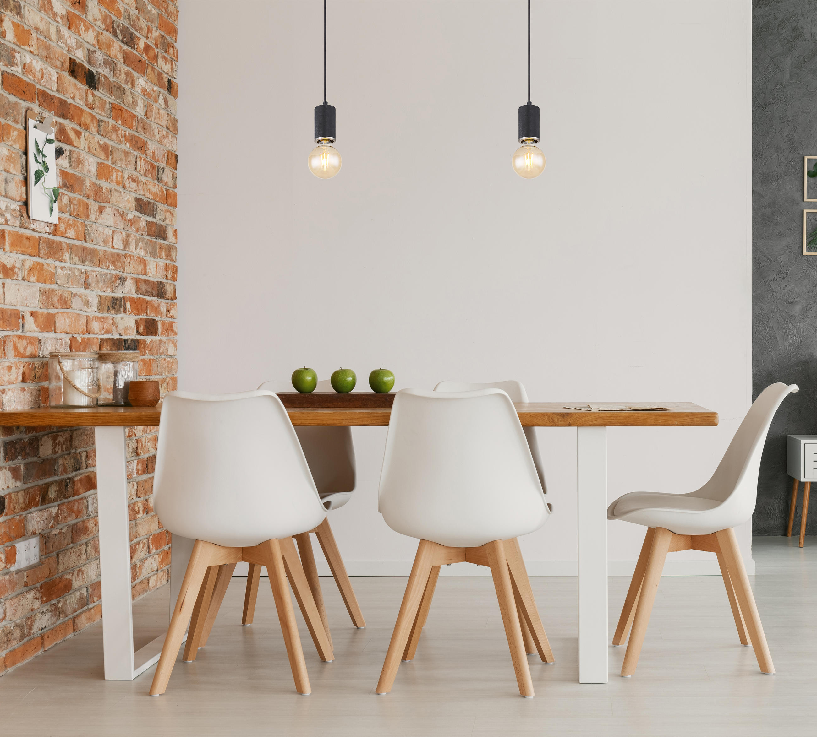 HÄNGELEUCHTE 12/160 cm   - Schwarz, Basics, Holz/Metall (12/160cm) - Globo