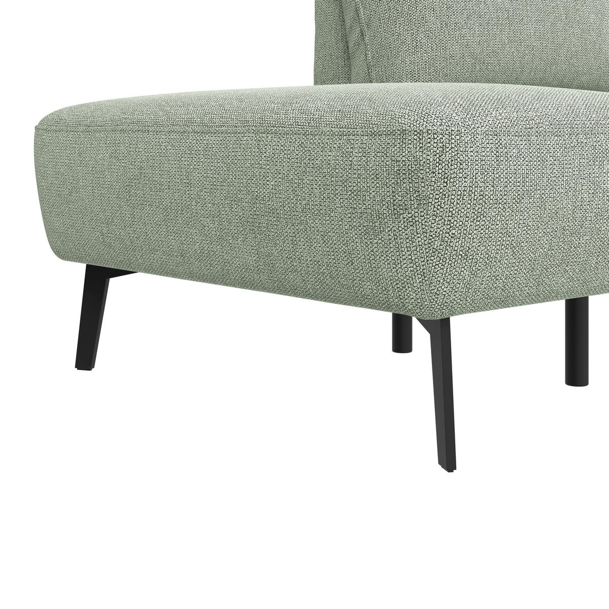 RÉCAMIERE Chenille Greige  - Greige/Schwarz, Konventionell, Textil/Metall (206/90/92cm) - Elegando