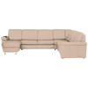 WOHNLANDSCHAFT in Flachgewebe Beige  - Chromfarben/Beige, KONVENTIONELL, Textil/Metall (163/330/240cm) - Beldomo System