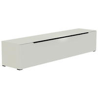 LOWBOARD Schwarz, Weiss  210/43/45 cm  - Weiss/Schwarz, Design, Glas/Holzwerkstoff (210/43/45cm) - Moderano