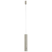 AKKU-LED-HÄNGELEUCHTE 4/4/200 cm   - Greige, Design, Kunststoff/Metall (4/4/200cm)