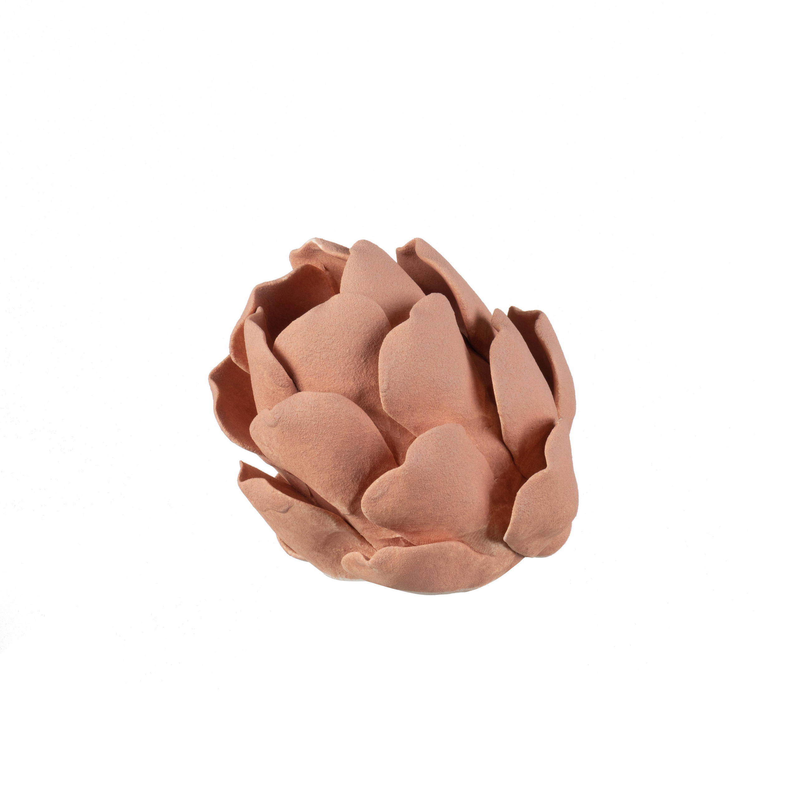 DEKOBLUME - Rot, Natur, Keramik (10,9/9,3/8,9cm) - Ambia Home