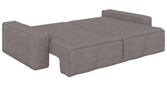SCHLAFSOFA mit Liegefunktion, Schlafen auf Sitzhöhe, Rücken echt Webstoff Dunkelgrau - Dunkelgrau/Schwarz, KONVENTIONELL, Kunststoff/Textil (256/83/115cm) - Carryhome