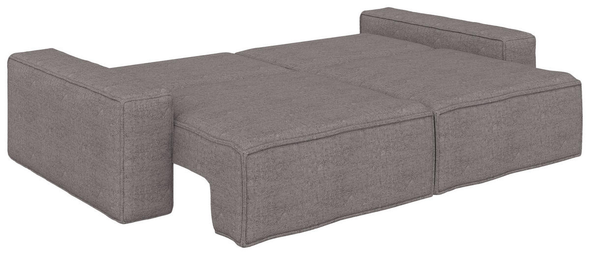 SCHLAFSOFA Webstoff Dunkelgrau  - Dunkelgrau/Schwarz, KONVENTIONELL, Kunststoff/Textil (256/83/115cm) - Carryhome