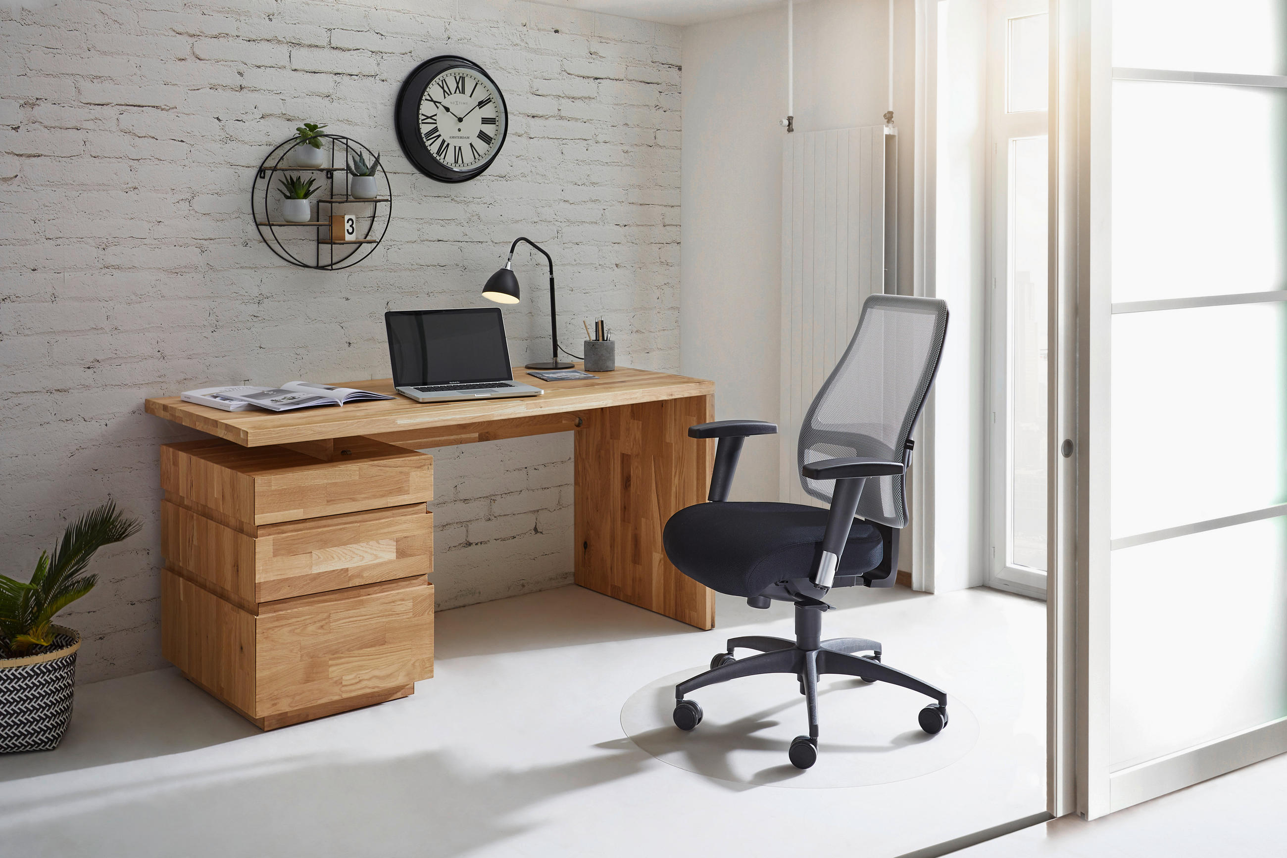 OTOČNÁ ŽIDLE, plochá tkanina, šedá, černá - šedá/černá, Design, textil/plast (48/113-118/42-47cm) - Topstar