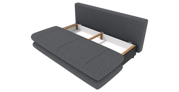 SCHLAFSOFA  in Mikrofaser Dunkelgrau  - Dunkelgrau/Schwarz, KONVENTIONELL, Kunststoff/Textil (212/93/90cm) - Carryhome