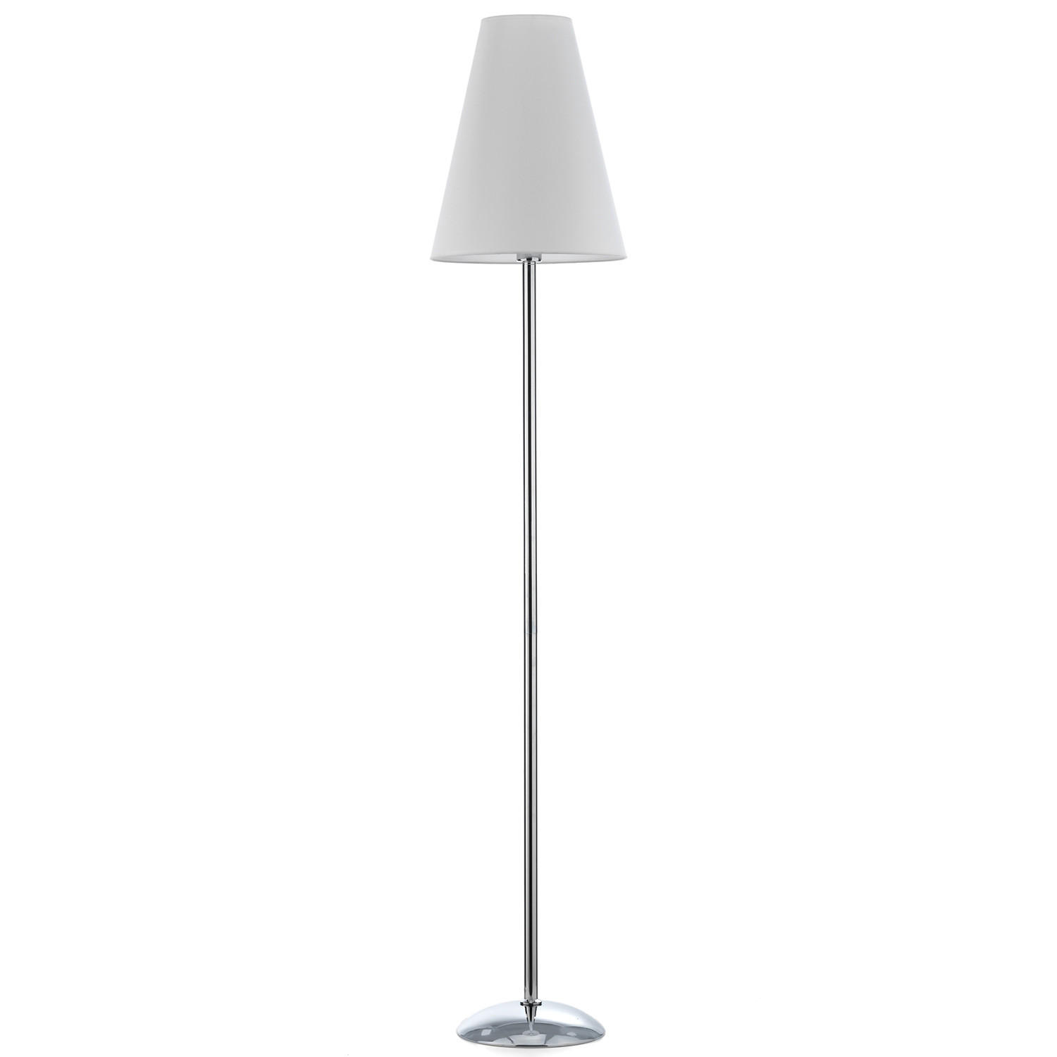 STEHLEUCHTE 35/180 cm    - Chromfarben/Weiß, KONVENTIONELL, Textil/Metall (35/180cm)