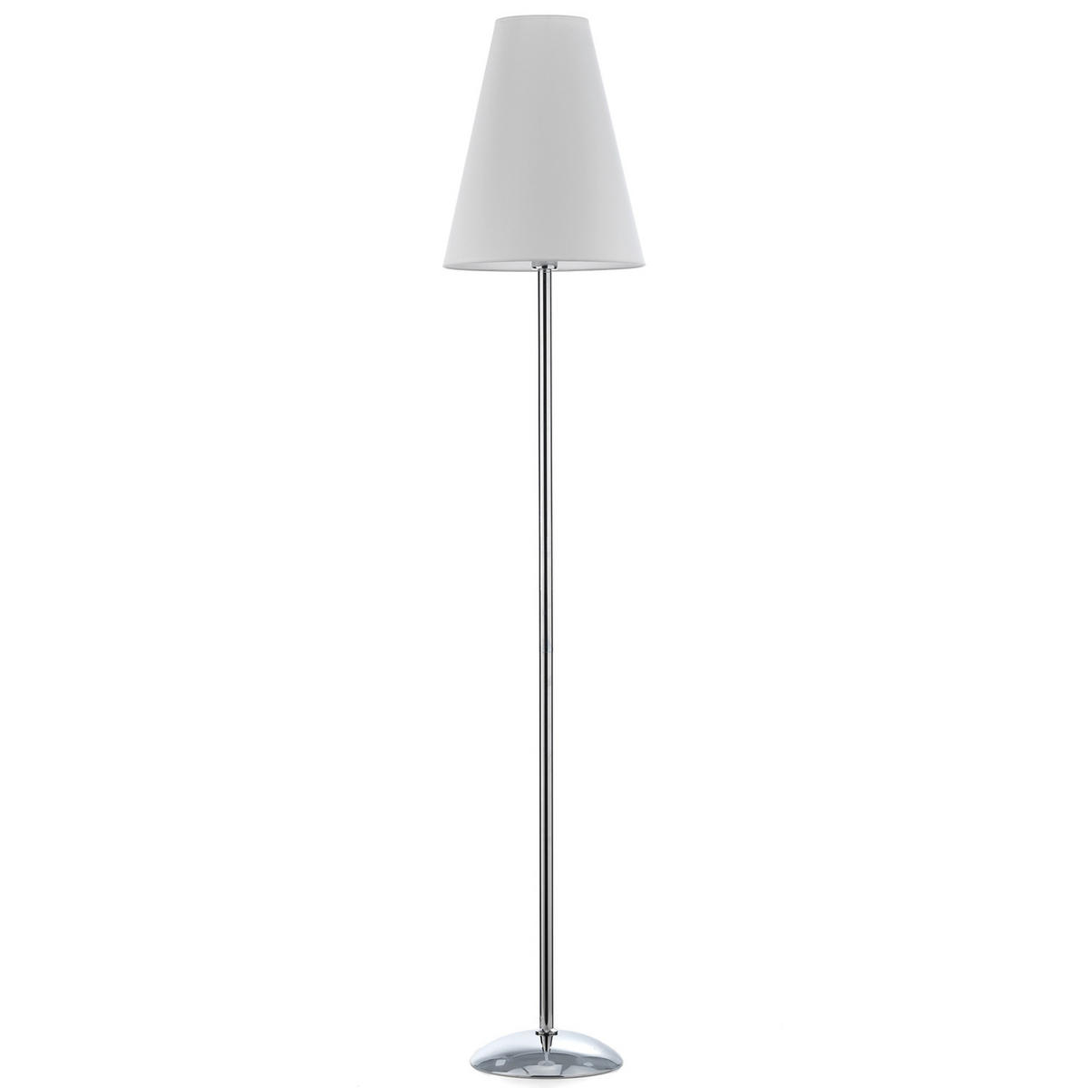 STEHLEUCHTE 35/180 cm    - Chromfarben/Weiß, KONVENTIONELL, Textil/Metall (35/180cm)
