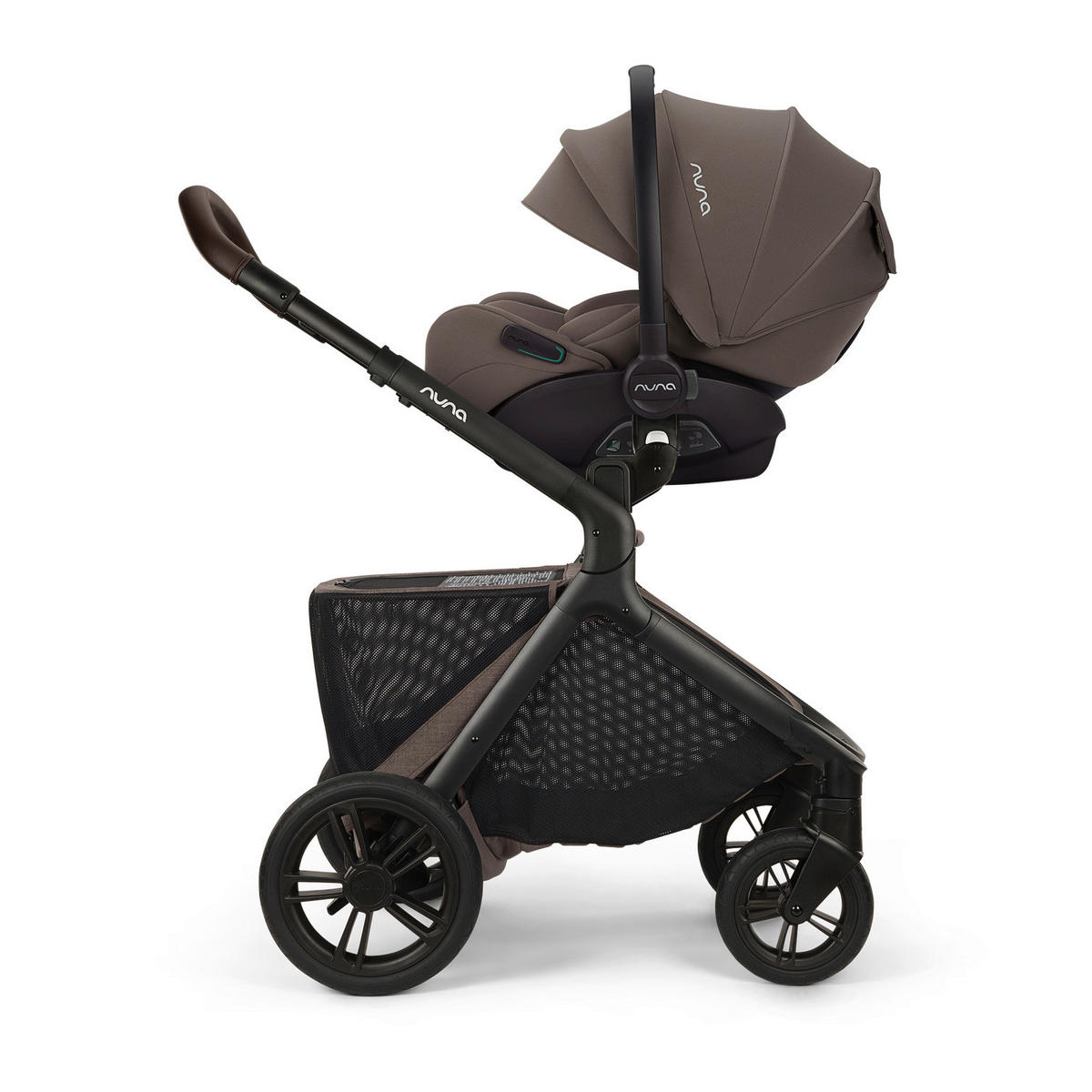 KINDERWAGEN DEMI icon  - Beigebraun/Schwarz, Basics, Metall (63/120/81cm) - Nuna