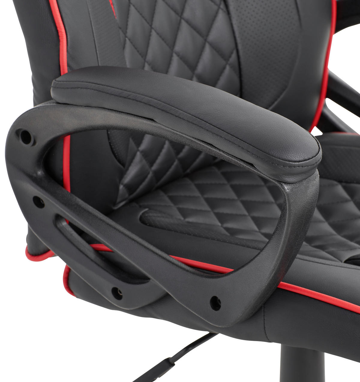 GAMING STOLICA  crvena, crna  metal, plastika, tekstil  - crna/crvena, Basics, metal/tekstil (67/113-123/71cm) - Xora