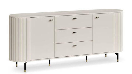 SIDEBOARD  in 190,1/81/40 cm  - Kaschmir/Goldfarben, MODERN, Holzwerkstoff/Metall (190,1/81/40cm) - home24