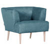 SESSEL Cord Petrol    - Buchefarben/Petrol, Design, Holz/Textil (85/71/80cm) - Hom`in