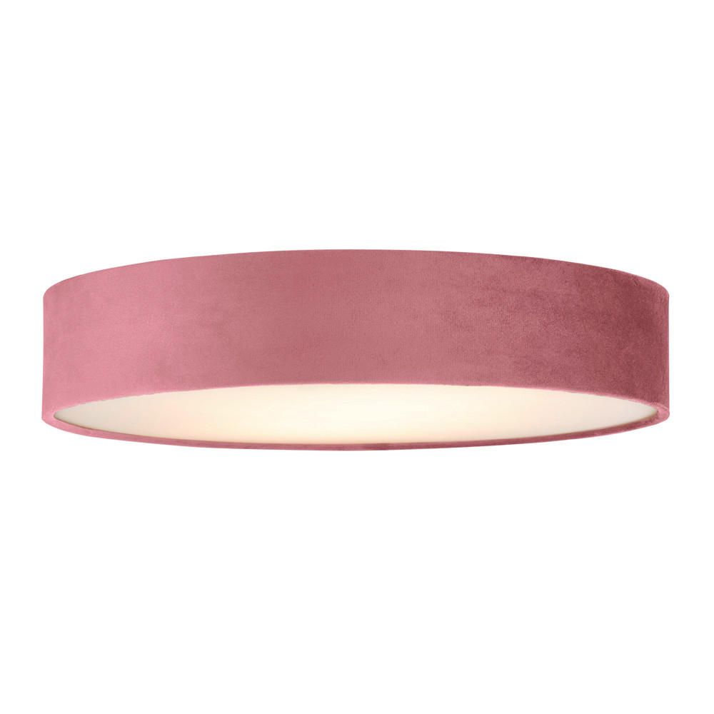 DECKENLEUCHTE Drum 50/10 cm   - Pink, Design, Kunststoff/Textil (50/10cm)