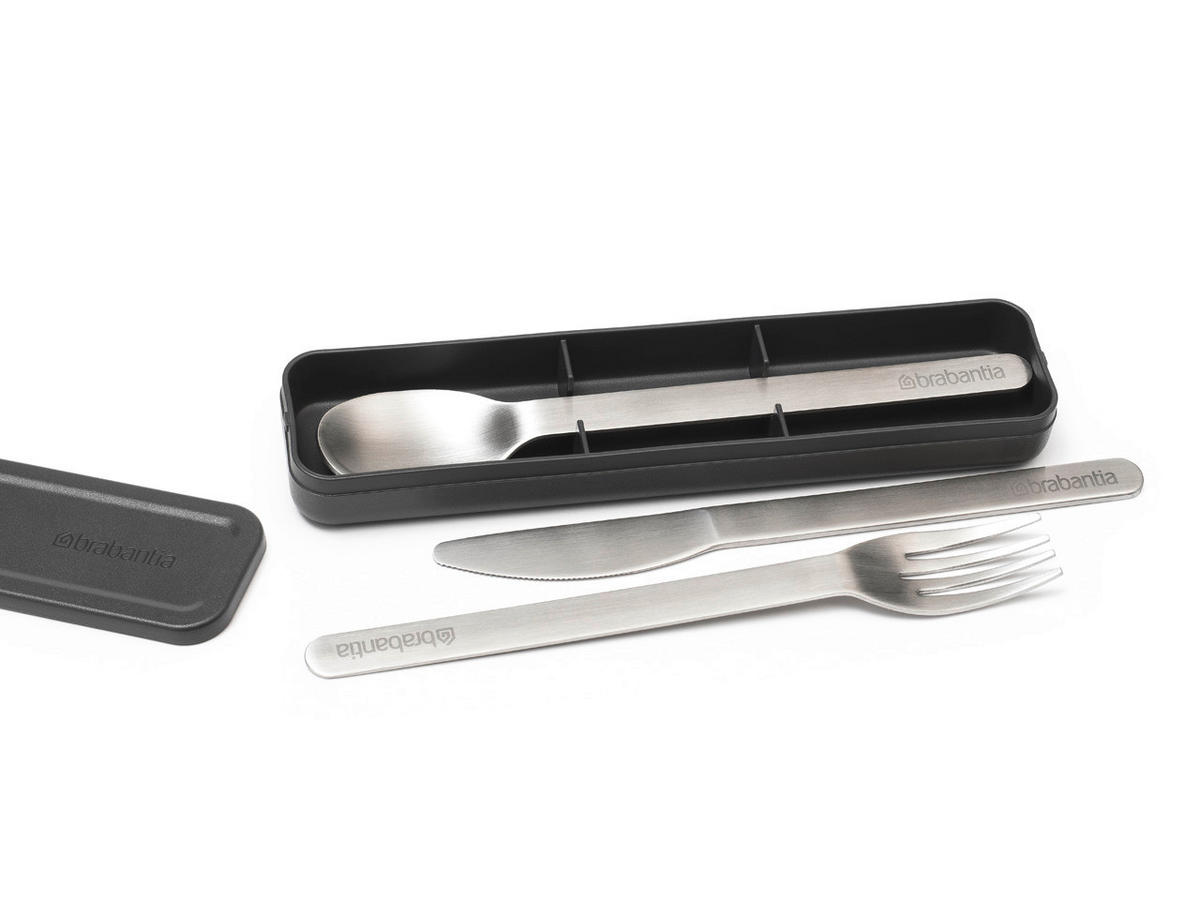 SADA PŘÍBORŮ, nerezová ocel, třídílné - Basics, kov/plast (18.5/2.3/4.5cm) - Brabantia