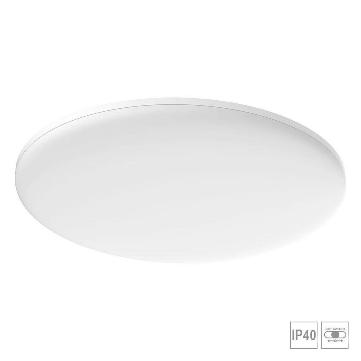 LED MENNYEZETI LÁMPA - fehér, Basics, műanyag (4.8/45/45cm)