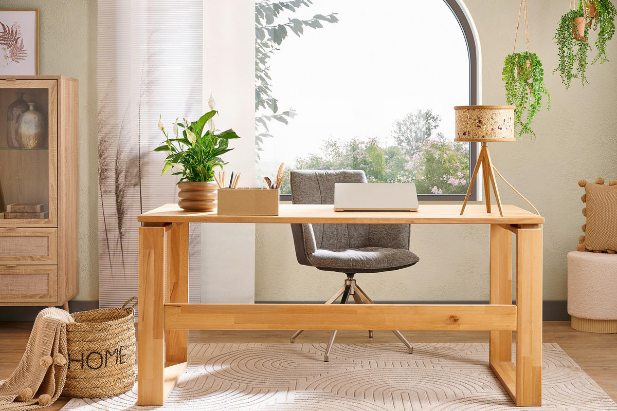 SCHREIBTISCH 160/70/75 cm  in Buchefarben  - Buchefarben, KONVENTIONELL, Holz (160/70/75cm) - Linea Natura