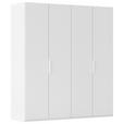 DREHTÜRENSCHRANK 201/235/61 cm,  in Weiß, 4-türig  - Weiß, Basics, Holzwerkstoff/Metall (201/235/61cm) - Novel