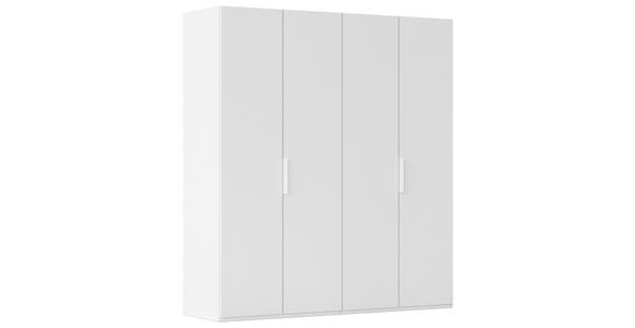 DREHTÜRENSCHRANK 201/235/61 cm,  in Weiß, 4-türig  - Weiß, Basics, Holzwerkstoff/Metall (201/235/61cm) - Novel