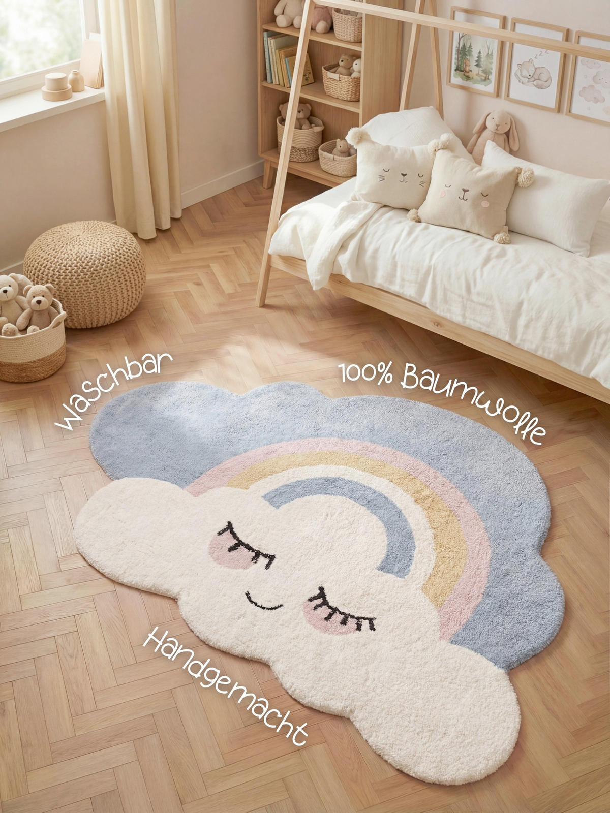KINDERTEPPICH 140/200 cm Snuggle Nappi  - Multicolor/Creme, Basics, Kunststoff/Textil (140/200cm) - Hanse Home