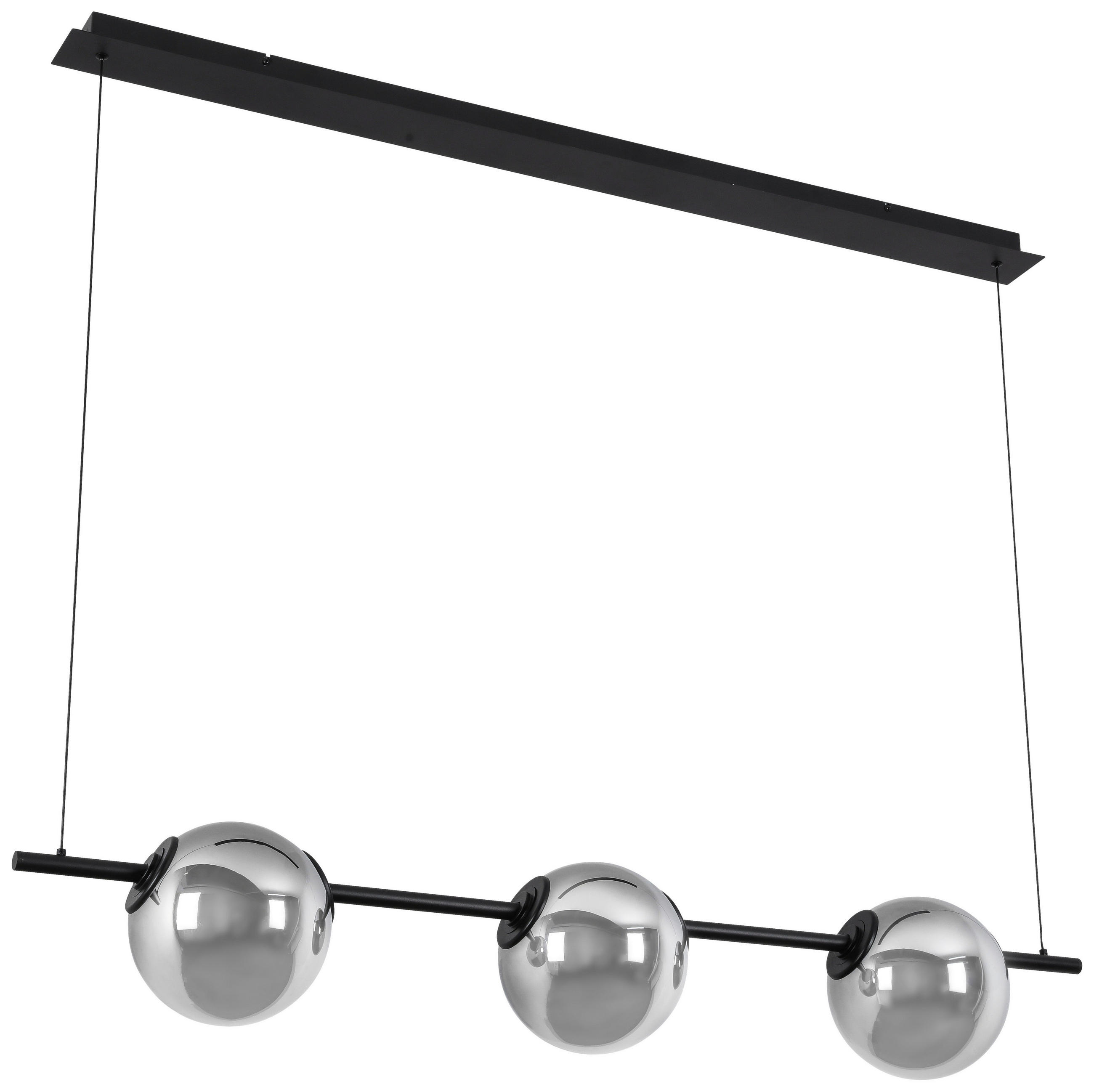 Dieter Knoll Led-Hängeleuchte Seco Schwarz, Chrom 20x215x124 cm