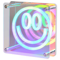 LED-TISCHLEUCHTE Anelli 14.50/14.5/5.00 cm  - Transparent, Basics, Kunststoff (14.50/14.5/5.00cm)
