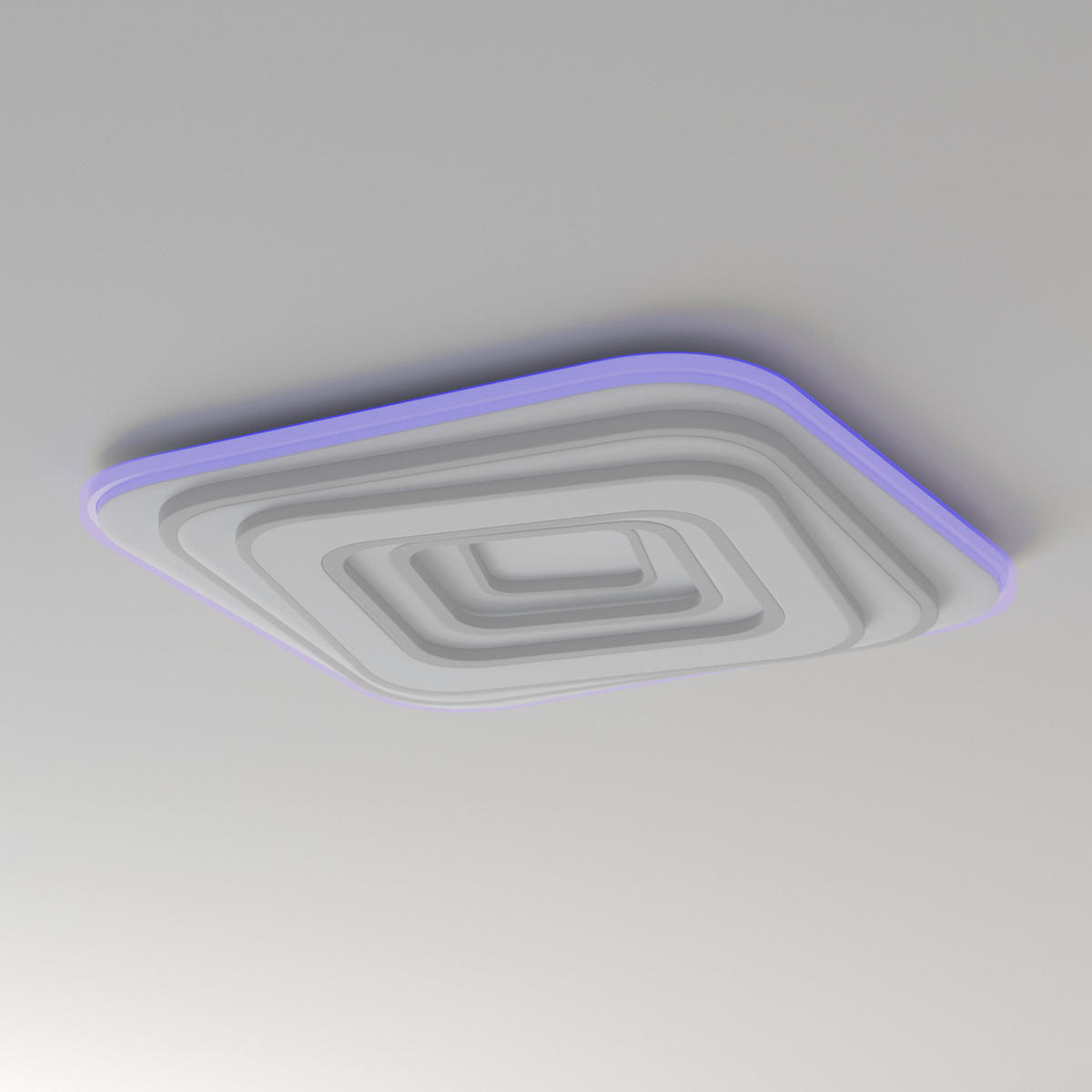 LED-DECKENLEUCHTE 53/53/5,5 cm   - Weiß, Design, Kunststoff/Metall (53/53/5,5cm) - Novel