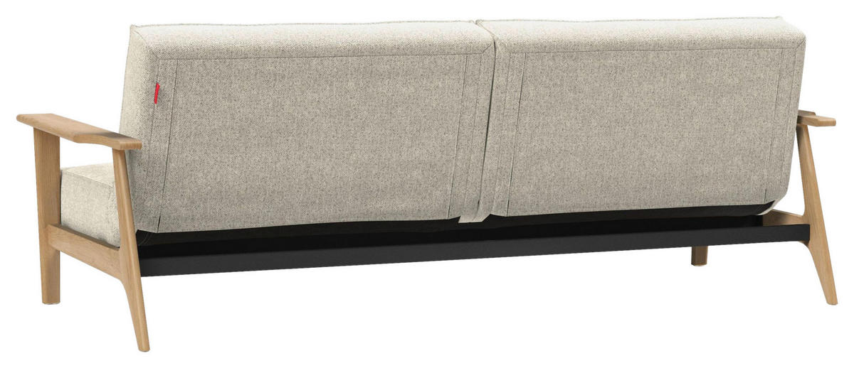 SCHLAFSOFA Flachgewebe Naturfarben  - Eichefarben/Naturfarben, Design, Holz/Textil (232/80/99cm) - Innovation