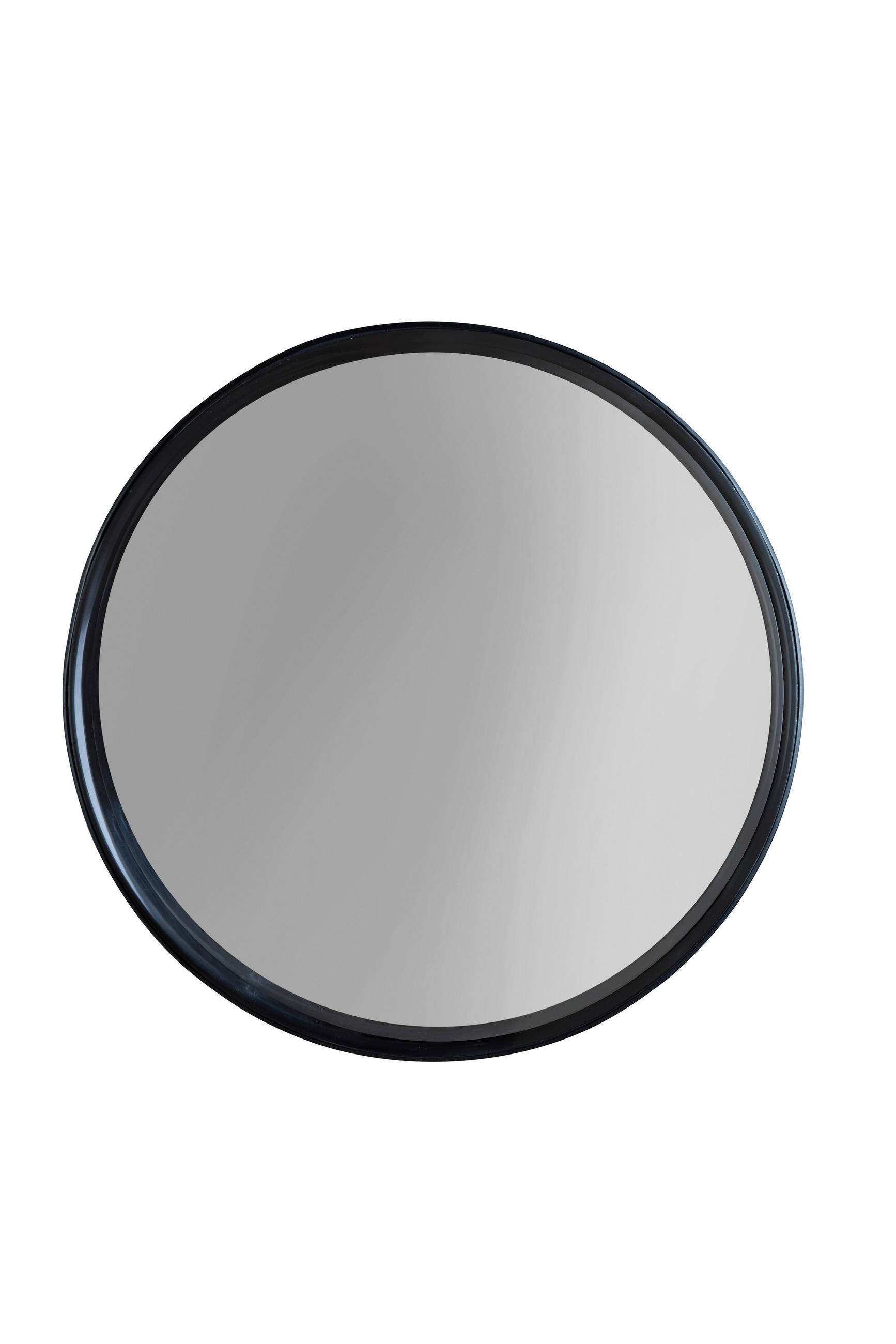 WANDSPIEGEL 75/75/6 cm    in rund  - Schwarz, Trend, Glas/Metall (75/75/6cm) - Zuiver