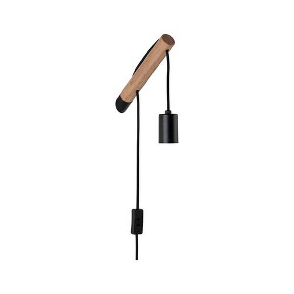 WANDLEUCHTE 4,5/18,0 cm   - Schwarz, LIFESTYLE, Holz/Metall (4,5/18,0cm) - Paulmann