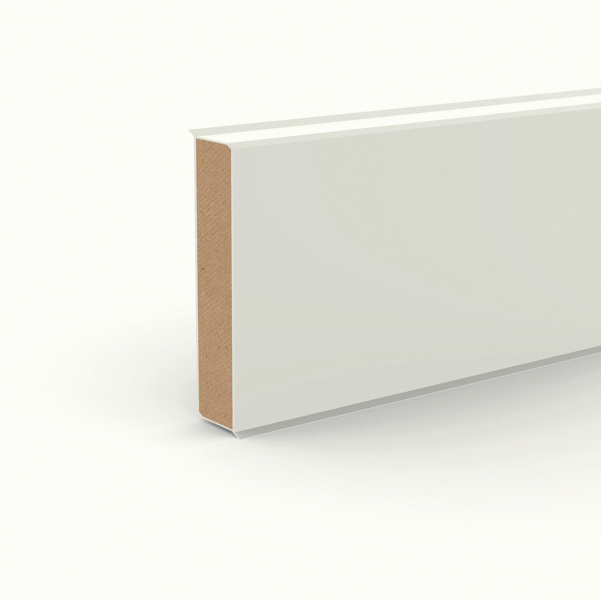 SOCKELLEISTE Weiß  - Weiß, Basics, Holzwerkstoff (250/1.3/6cm)