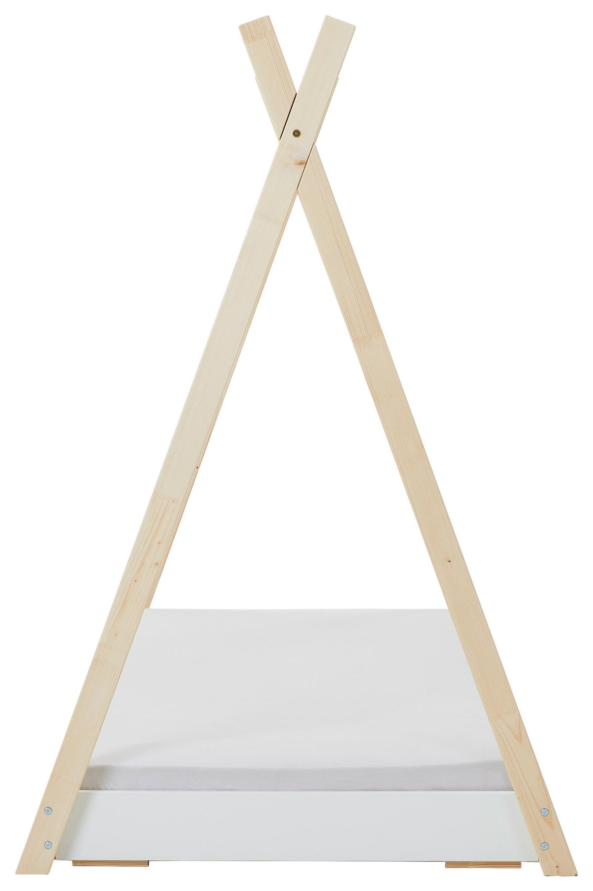 DOMČEKOVÁ POSTEĽ, 90/200 cm biela, farba smreku - farba smreku/biela, Basics, drevo/kompozitné drevo (90/200cm) - MID.YOU