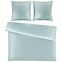 BETTWÄSCHE 3-teilig Satin 200/200 cm  - Pastellblau, Basics, Textil (200/200cm) - Bio:Vio