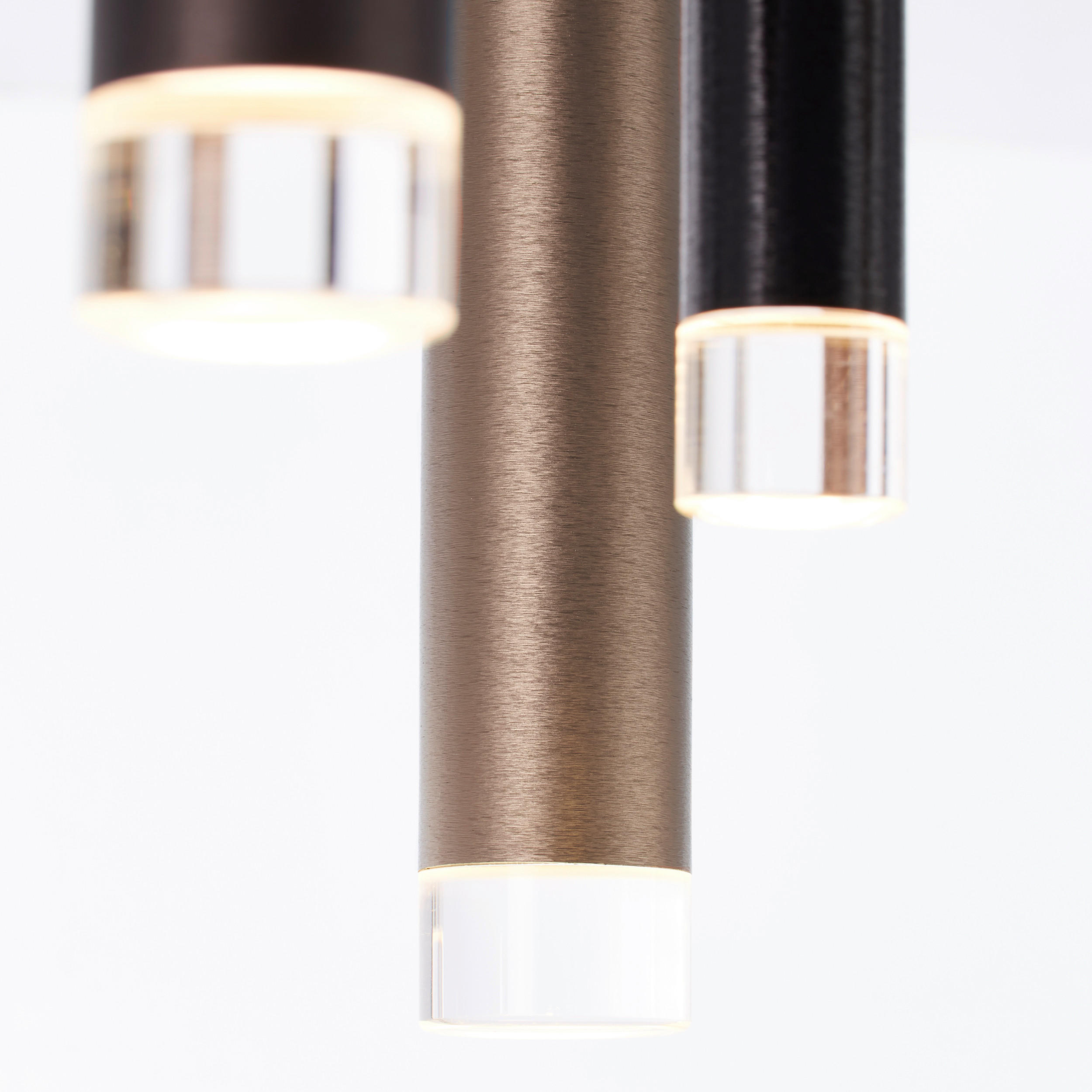 LED-DECKENLEUCHTE 4 W    50/35/21 cm  - Schwarz/Alufarben, Design, Kunststoff/Metall (50/35/21cm) - Brilliant
