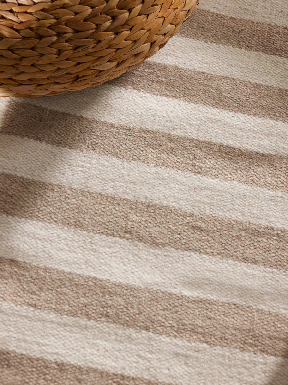 HANDWEBTEPPICH 200/300 cm Vika Weiß, Beige rechteckig  - Beige/Weiß, Basics, Textil (200/300cm) - Hanse Home