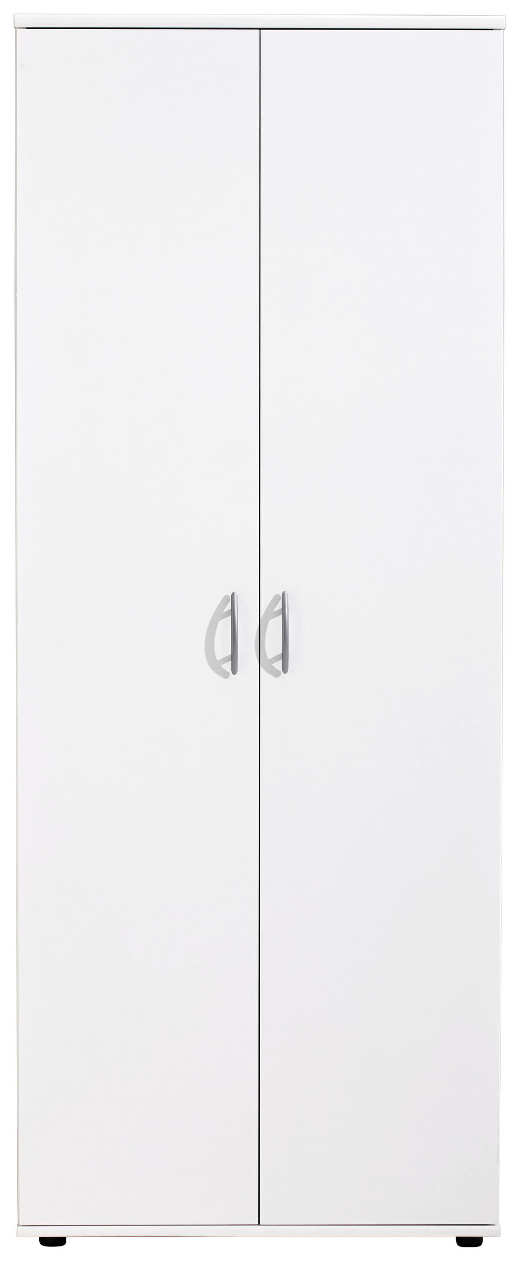 SCHUHSCHRANK Weiß  - Silberfarben/Weiß, Design, Holzwerkstoff/Kunststoff (70/176/35cm) - Carryhome