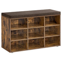 LAVICE S BOTNÍKEM, tmavě hnědá, 78,5/48/30,3 cm - tmavě hnědá, Trend, kompozitní dřevo (78,5/48/30,3cm) - MID.YOU