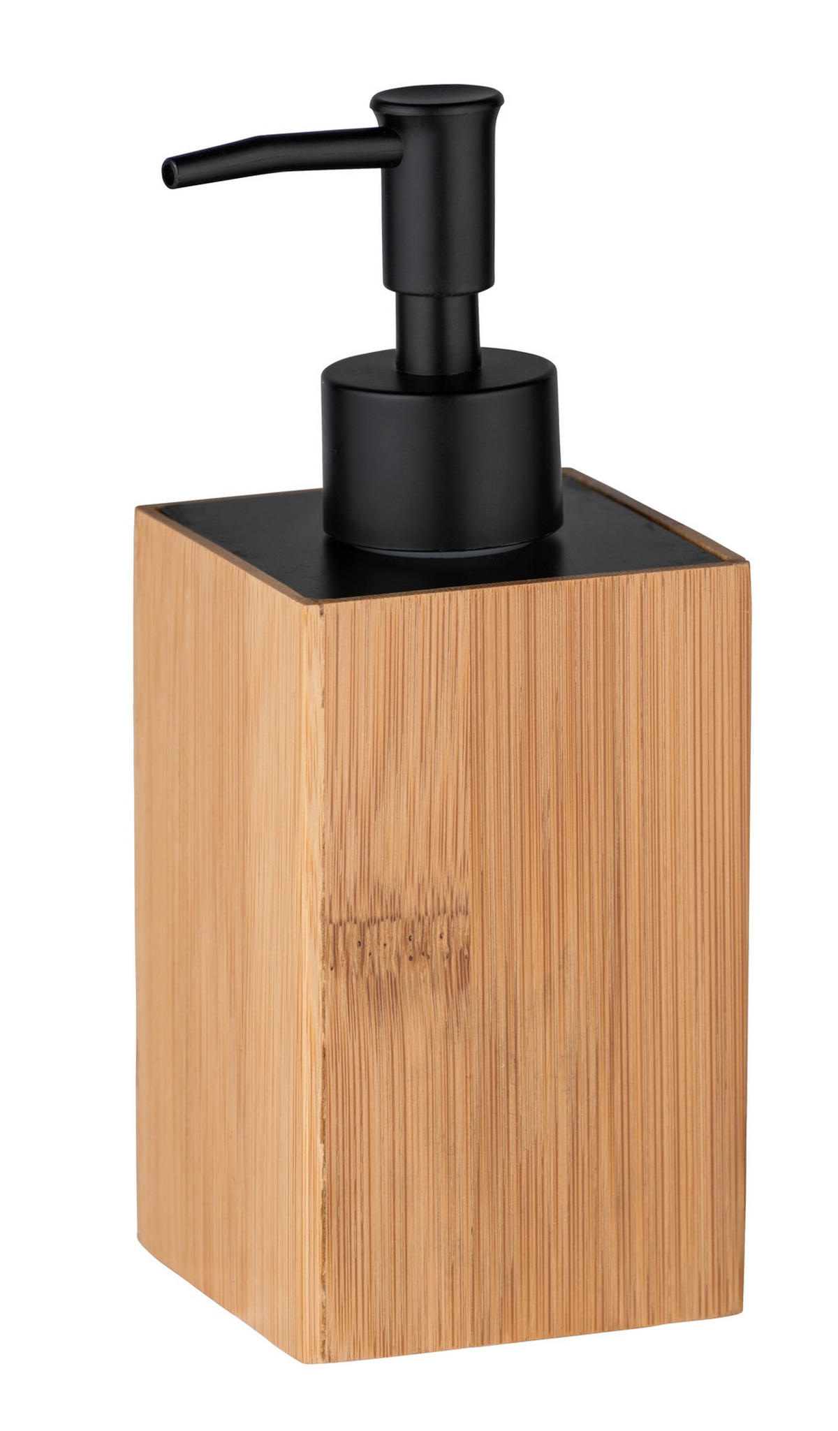 SEIFENSPENDER Holz, Kunststoff  - Schwarz/Naturfarben, Basics, Holz/Kunststoff (6,5/16,5/6,5cm) - Wenko