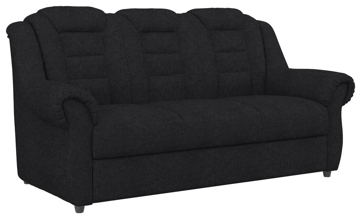SITZGARNITUR in Chenille Schwarz  - Schwarz, Konventionell, Kunststoff/Textil - Livetastic