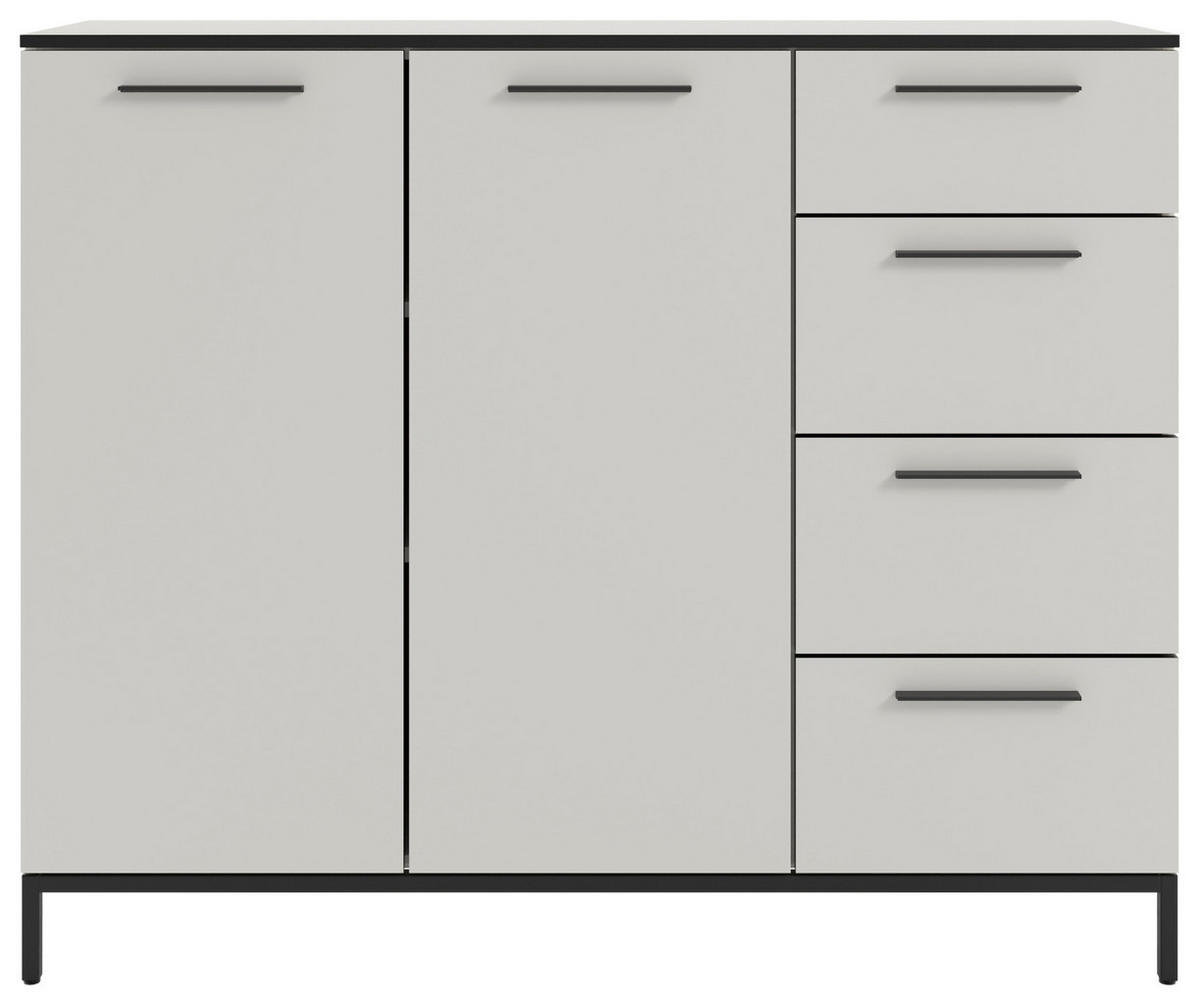 SIDEBOARD Soul  in 135/111/40 cm  - Schwarz/Weiß, MODERN, Holzwerkstoff/Metall (135/111/40cm)