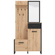 GARDEROBE  in 89,7/190,5/33,2 cm  - Schwarz/Eiche Artisan, MODERN, Holzwerkstoff (89,7/190,5/33,2cm) - Carryhome