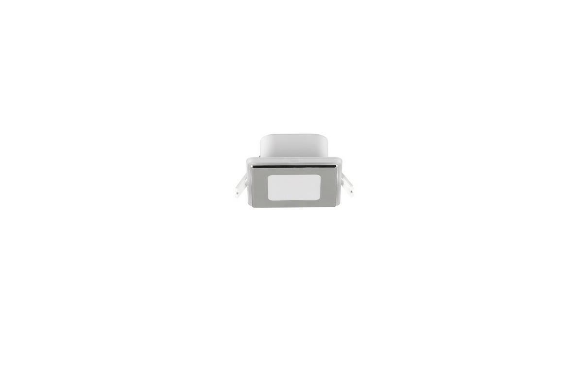LED-EINBAUSPOT NIMBUS 8,5/8,5/3,9 cm   - Chromfarben, Design, Kunststoff (8,5/8,5/3,9cm) - Trio Leuchten